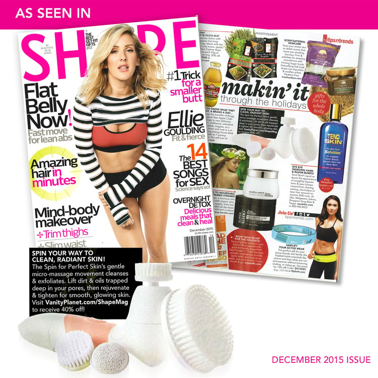 SHAPE Magazine Features Spin for Perfect Skin in December 2015 Issue